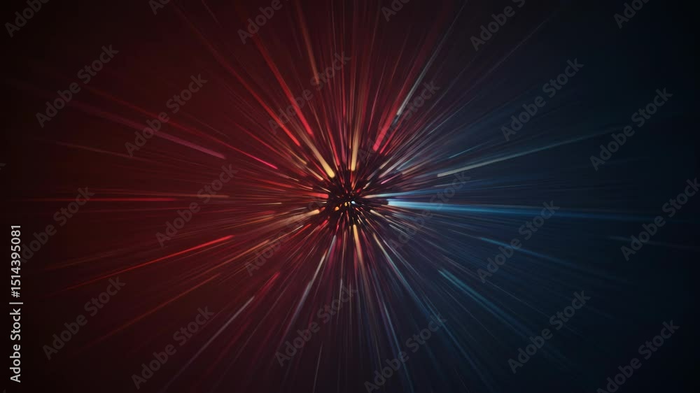 Poster abstract light speed visual: a hyperspace jump into modern digital realms