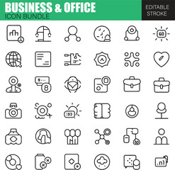 business & Office icon Editable Stroke 