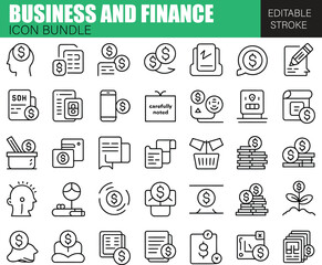 business and finance icons