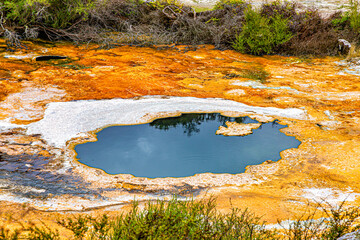Hochstetter's Pool, Orakei Korako Park, Taupo, North Island, New Zealand, Oceania.