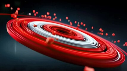 Digital Target with Binary Code Animation - 4K Video for Tech, Data, and Cybersecurity Projects! - Powered by Adobe