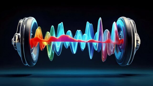 Vibrant Sound Wave Headphones Animation - Colorful 4K Video for Music, Audio, and Tech Visual Projects!