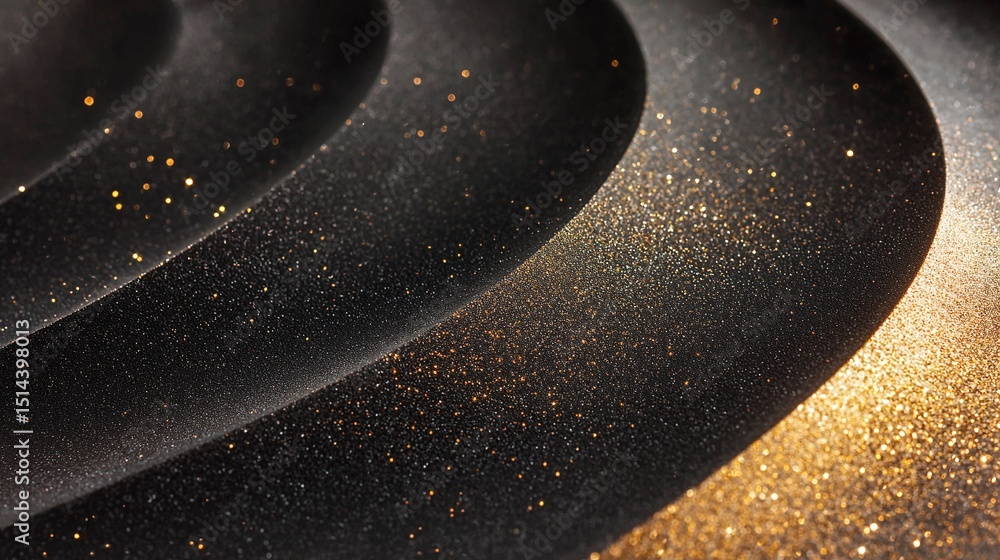 Poster abstract golden sparkle wave pattern background