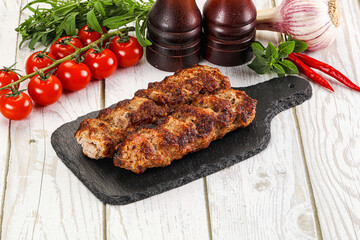 Chicken kebab minced meat and spices