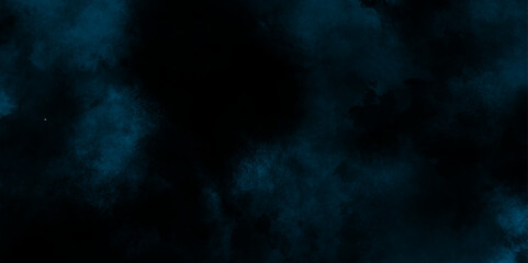 Fototapeta premium Fog or smoke blue color isolated black background, evoking a sense of depth and tranquility, Watercolor fireless candle on dark wall background, abstract blue smoke grange moves on black background.