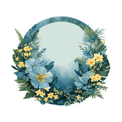 wreath, frame, summer banner, summer frame, summer cute, flower, frame, nature, rose, floral, flowers, plant, leaf, spring, decoration, illustration, vector, red, beauty, card, summer, blossom, bloom,