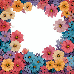 wreath, frame, summer banner, summer frame, summer cute, flower, frame, nature, rose, floral, flowers, plant, leaf, spring, decoration, illustration, vector, red, beauty, card, summer, blossom, bloom,