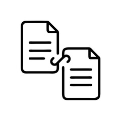 Obraz premium Linked documents icon on transparent background for web and graphic design