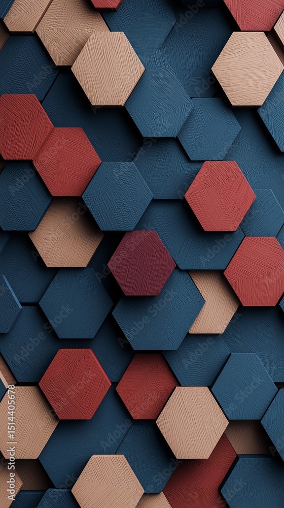 Poster abstract hexagonal geometric pattern background