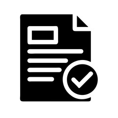 Obraz premium Silhouette document with checkmark icon on transparent background for web and graphic design