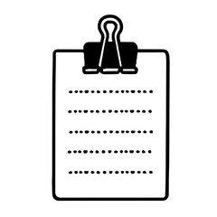 Simple Outline Note Illustration