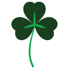 Wood sorrel flower Silhouette on white background