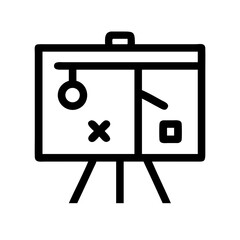 Silhouette plan on whiteboard icon on transparent background for web and graphic design