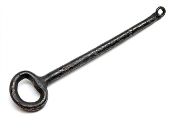 Antique, wrought iron key.