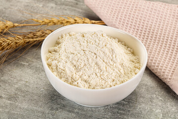 Wheat flour for cooking in the bowl