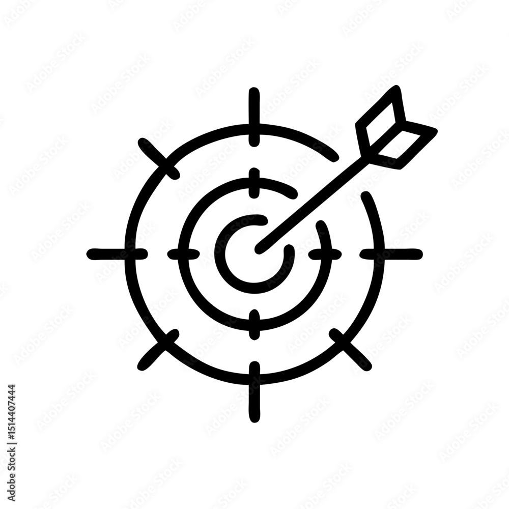 Aufkleber target with gear icon on transparent background for web and graphic design