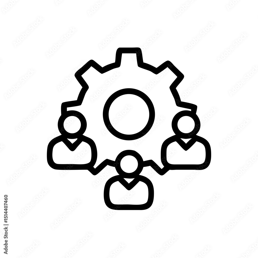 Poster team settings icon on transparent background for web and graphic design