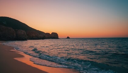 Scenic view of sea against sky during sunset
5