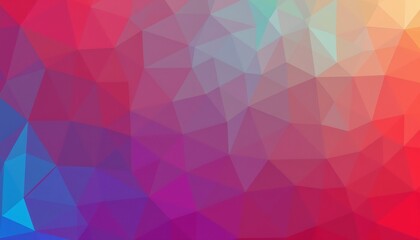 Obraz premium a low poly render of gradient, positioned left, ,no text, no logo, ruby red background