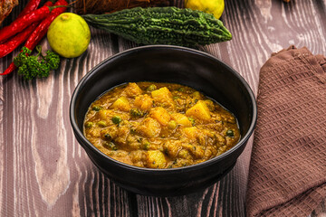 Aloo masala with green peas