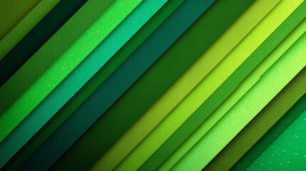 Obraz premium Diagonal layers of vibrant green shades create textured abstract background