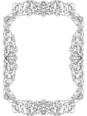 frame with floral ornament