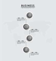 Vector business Presentation Connecting Steps Infographic Template