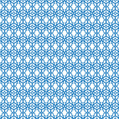 Intricate Geometric Blue Ornamental Tile Design for Presentation