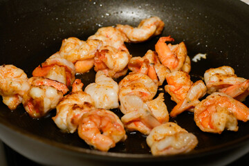 Shrimp in garlic sauce delicious dish