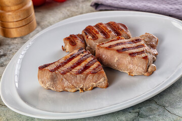 Gourmet Grilled tuna fish steak