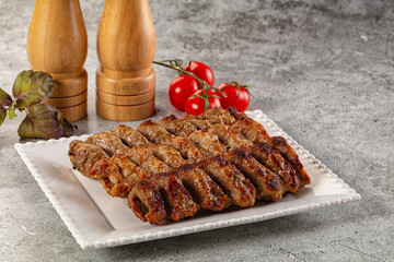 Grilled kebab minced meat barbecue
