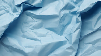 Fototapeta premium Light blue wrinkled fabric texture background