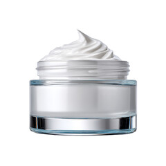 Obraz premium Luxurious Facial Cream in Glass Jar Close up Shot Perfect for Skincare Product Advertisement