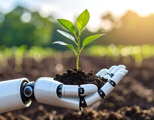 Robot hand holding a seedling (1)
