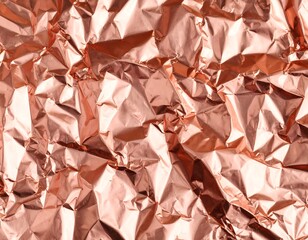 Crumpled rose gold foil