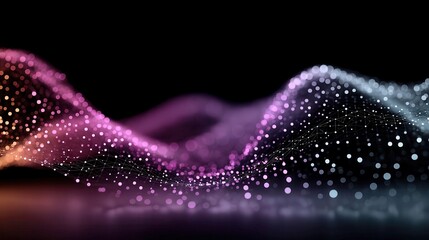 Holographic Data Stream, vibrant neon gradients intertwining with dynamic shapes, creating a futuristic visual experience in an immersive digital landscape.