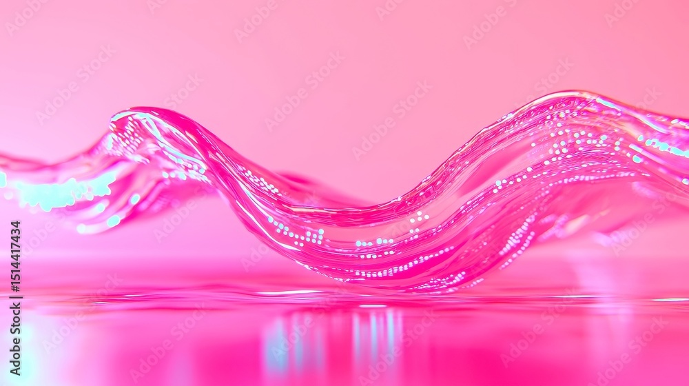 Poster neon code cascade, a vibrant flow of symbols and digital elements intertwining within a bold pop art