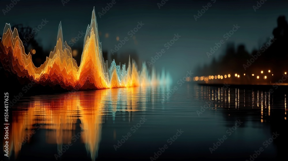 Poster neon data flow, a dynamic display of liquid neon streams intertwined within bold outlines, reflectin