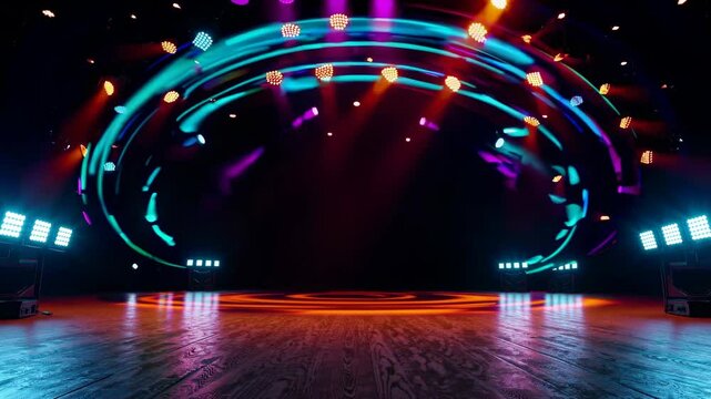 Intense Stage Lights Seamless Loop Video