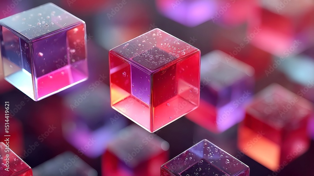 Poster digital artwork featuring a luminous data stream fracturing into geometric prisms with a captivating