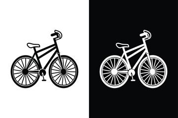 Silhouette Bicycle Icons & Cycling Vector. High-Quality Bundle for Designers