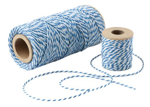 Blue and White Baker's Twine on Spools - Craft Supplies