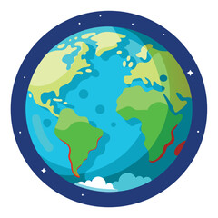 world illustration - planet earth vector graphic