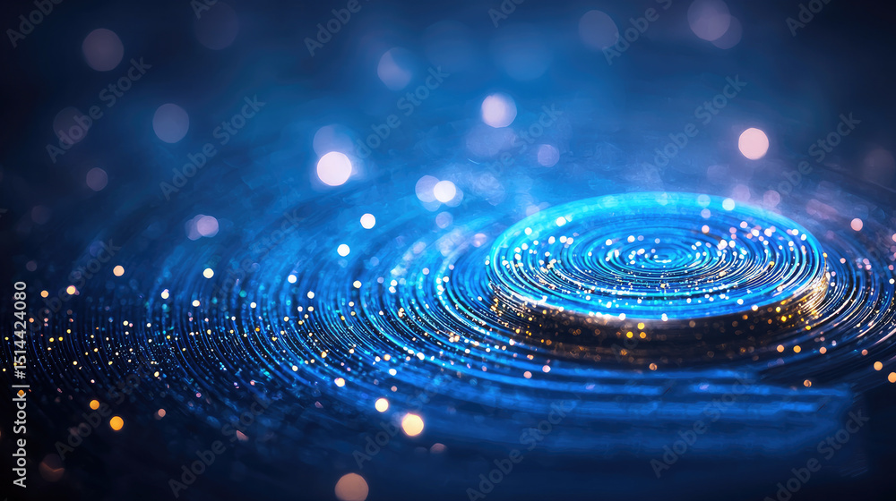 Poster captivating ripple effect on water surface abstract background digital art calm environment close-up