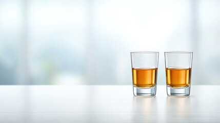 Cheers to friendship enjoying two glasses of whiskey in a modern bar relaxed atmosphere close-up view celebrating moments