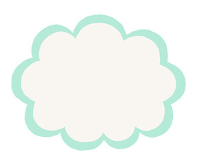 シンプルな雲形の飾り枠