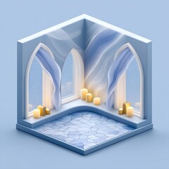 Fantasy Isometric 3D Quokka Render Scene