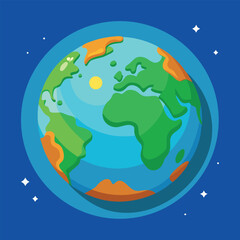 world illustration - planet earth vector graphic