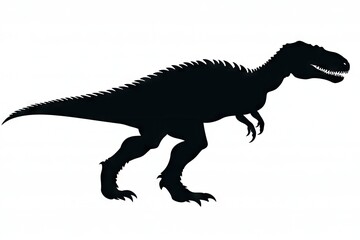 Obraz premium Silhouette of a tyrannosaurus.