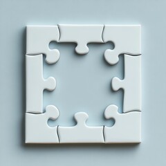 Blank Puzzle Frame for Custom Designs and Projects